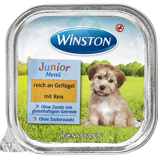 ووم توله سگ با طعم مرغ و برنج ۱۵۰گرمی Winston